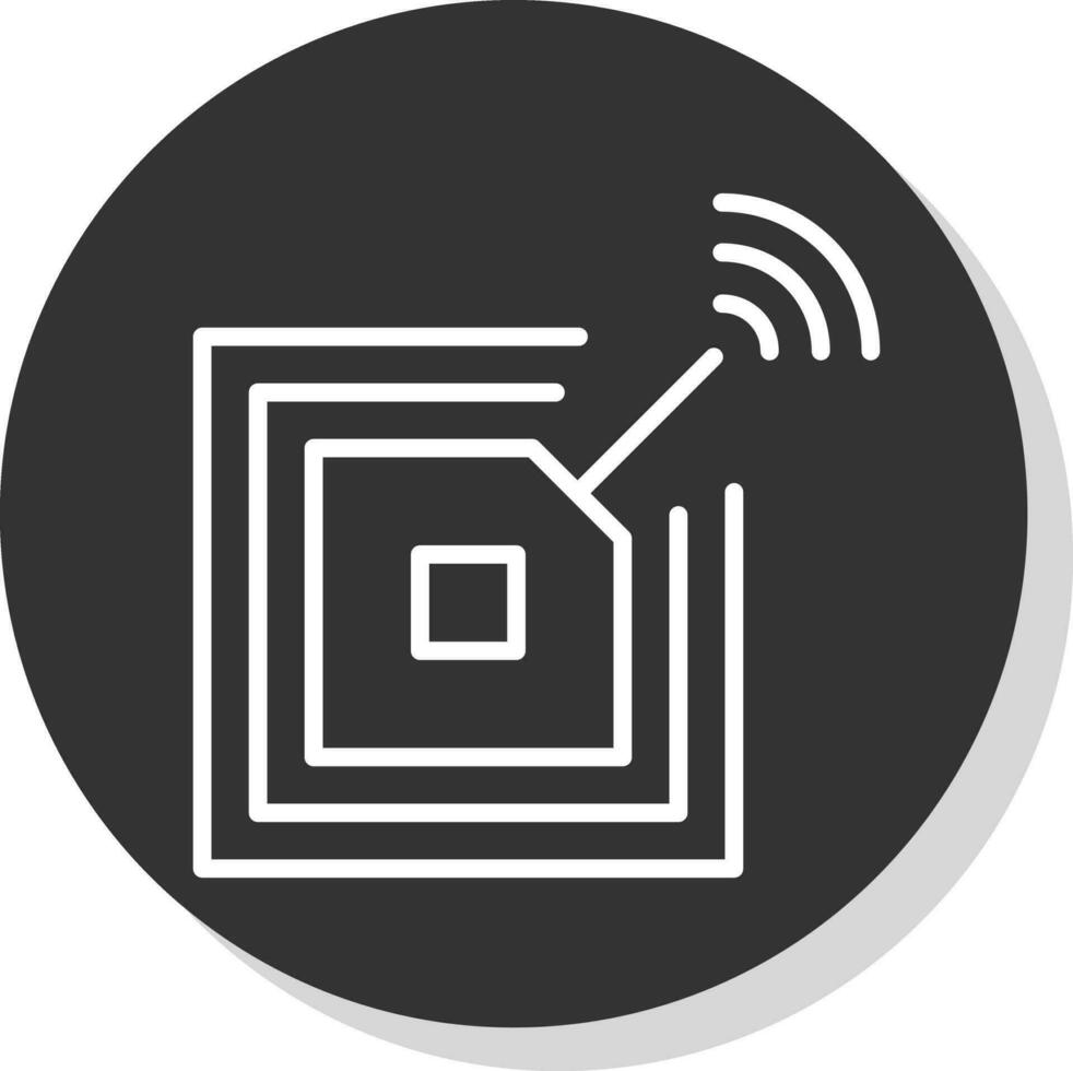 Rfid chip Vector Icon Design