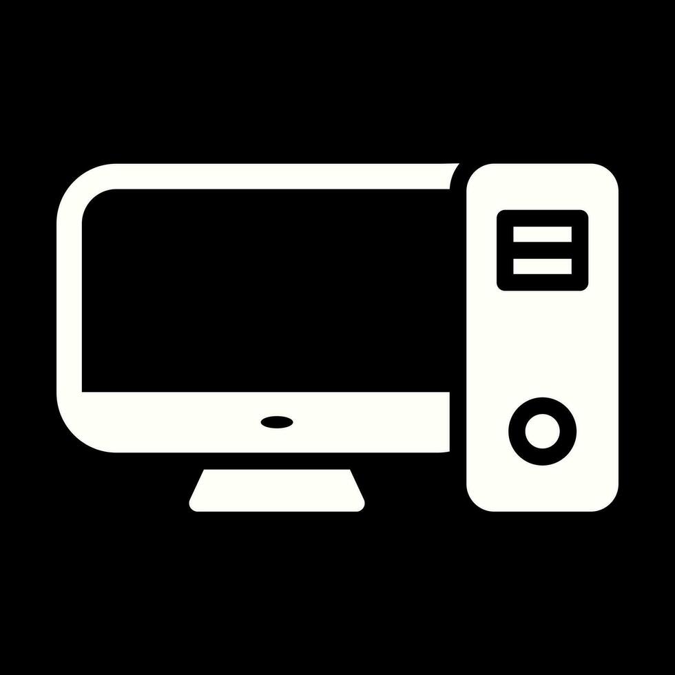 Desktop Computer Vector Icon