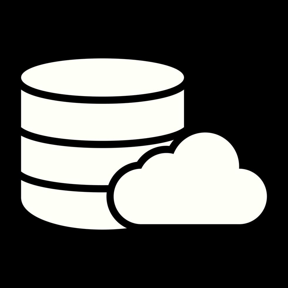 Cloud Database Vector Icon