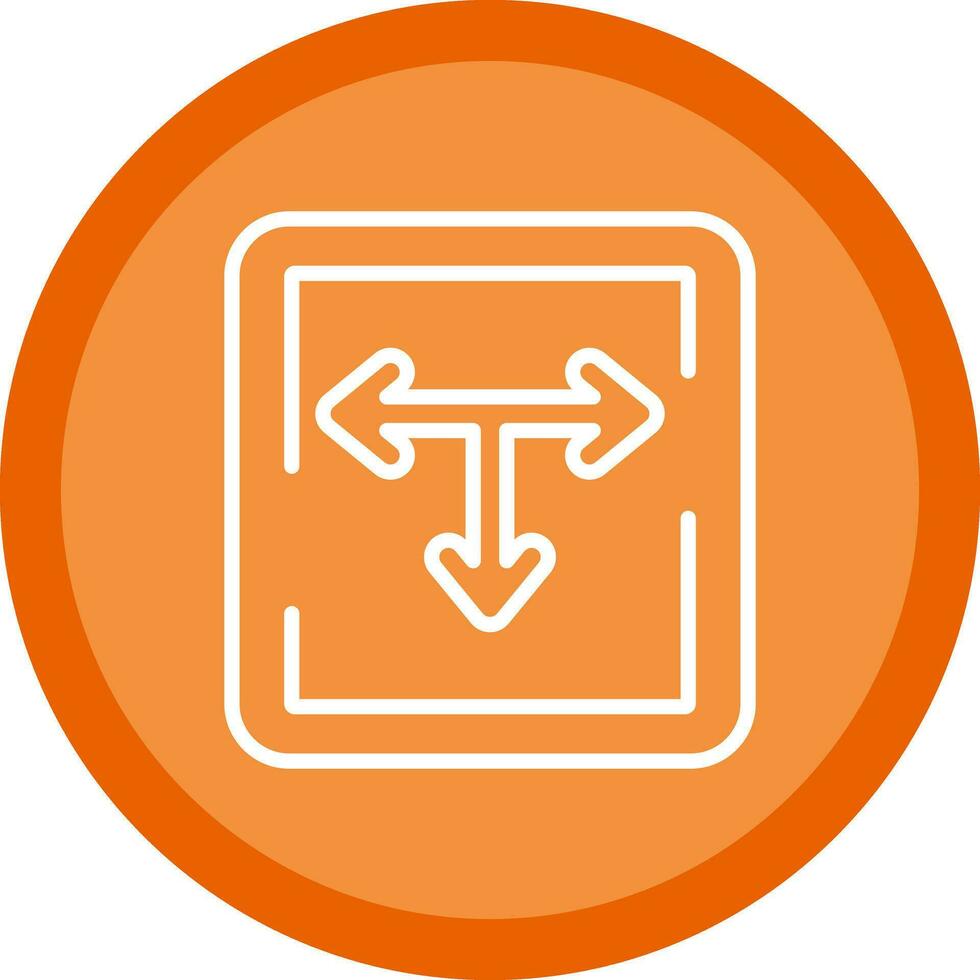 T Junction Vector Icon Design
