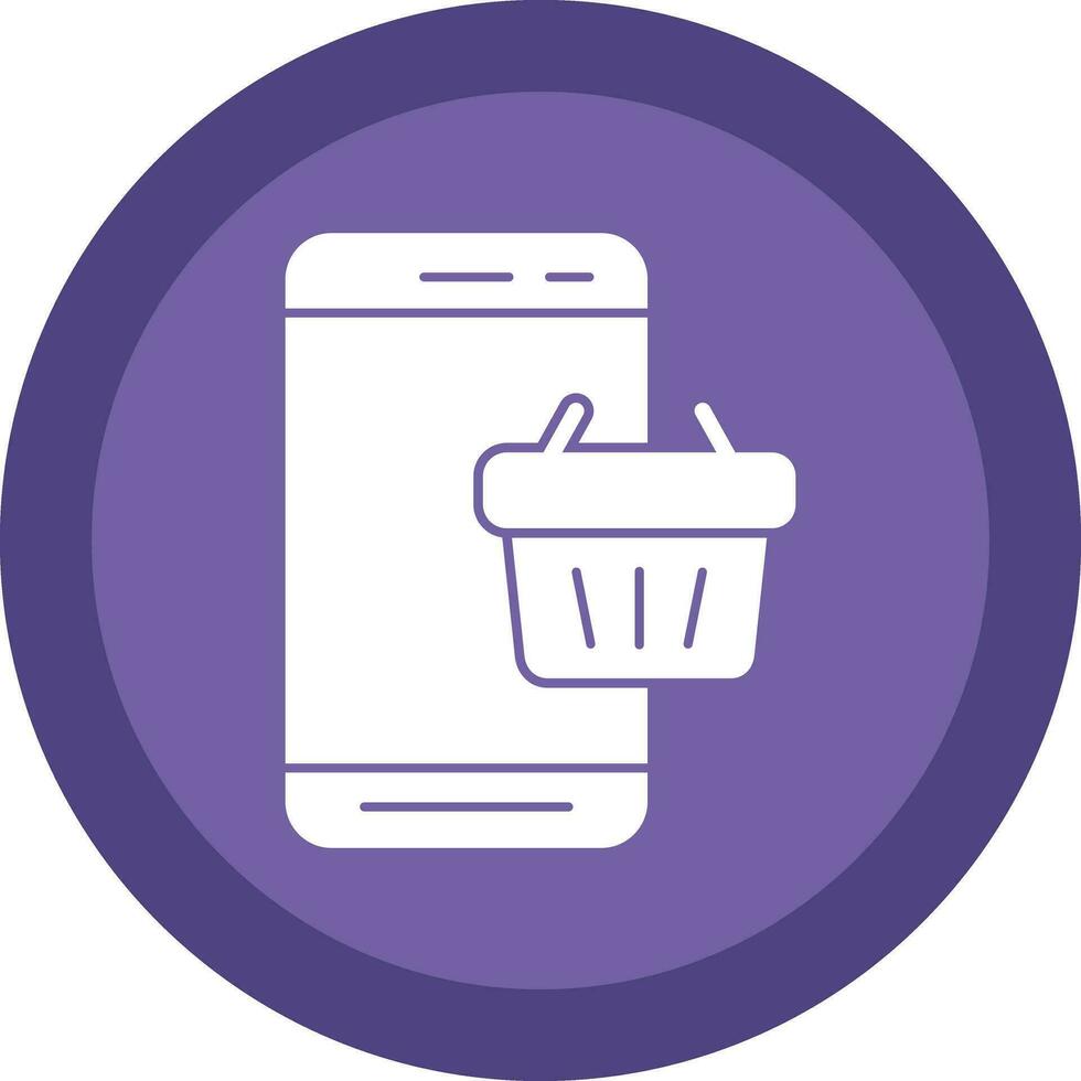 en línea compras vector icono diseño