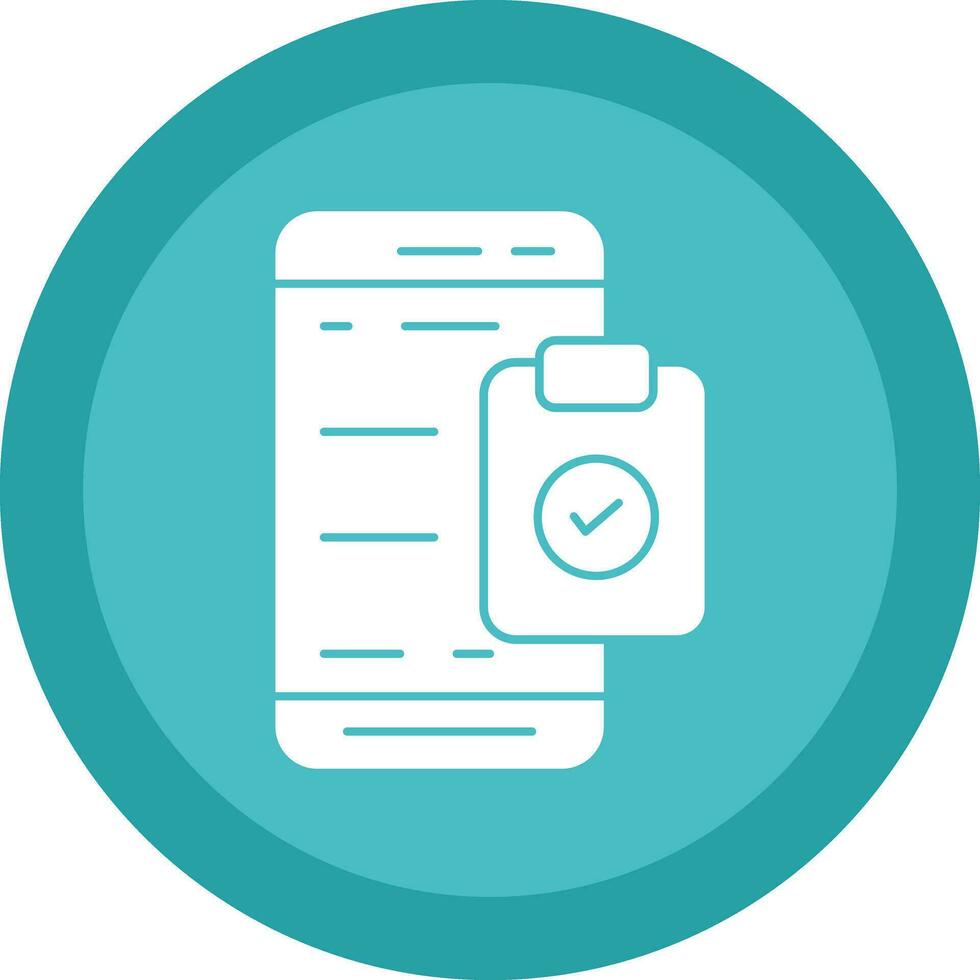 Mobile Check List  Vector Icon Design