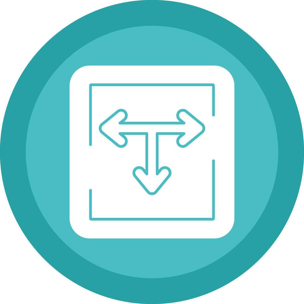 T Junction Vector Icon Design