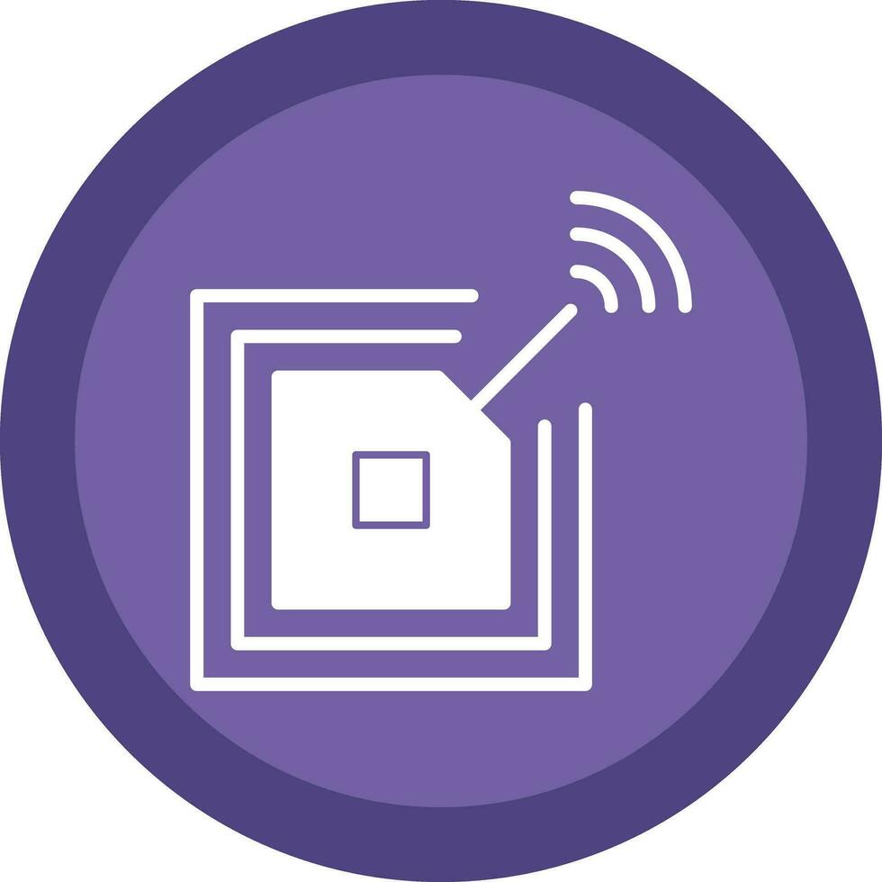 Rfid chip Vector Icon Design