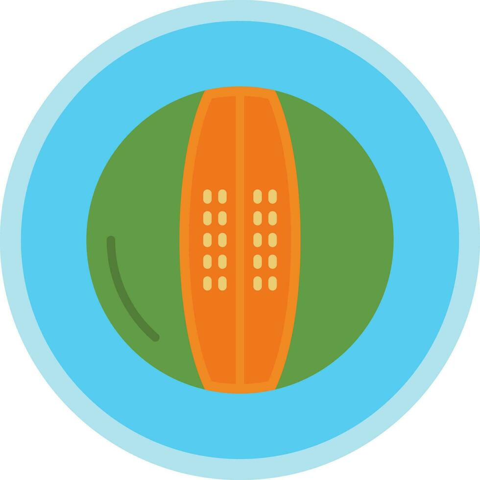 Melon Cantaloupe Vector Icon Design