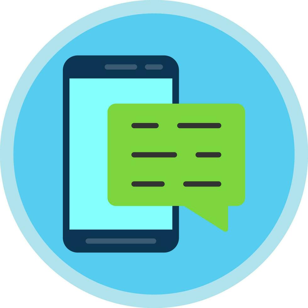 Mobile Chat  Vector Icon Design