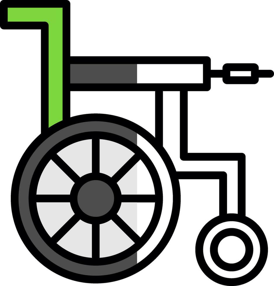 Wheel Chair Vector Icon Design