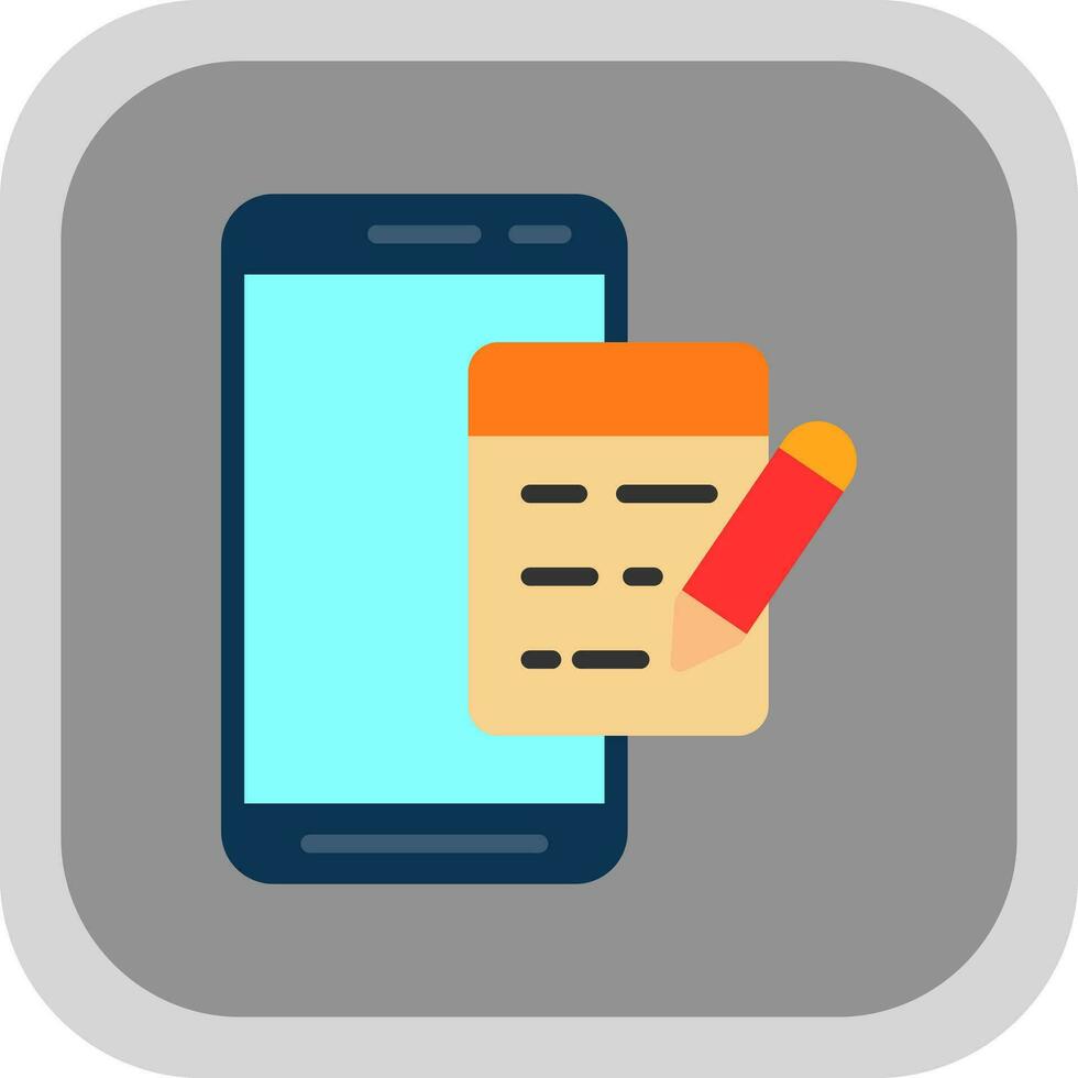 Mobile Note  Vector Icon Design