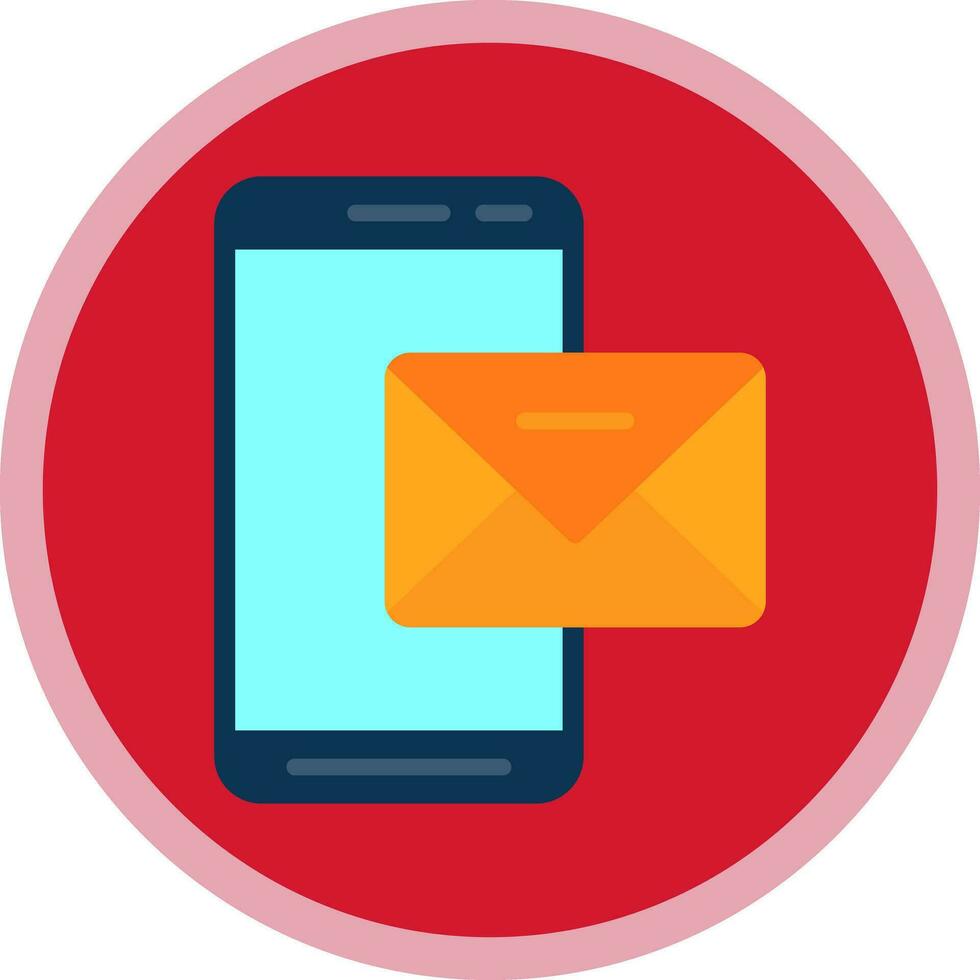 Mobile Mail  Vector Icon Design