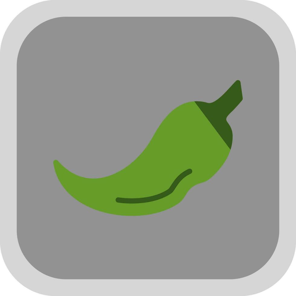 Green Chili Vector Icon Design