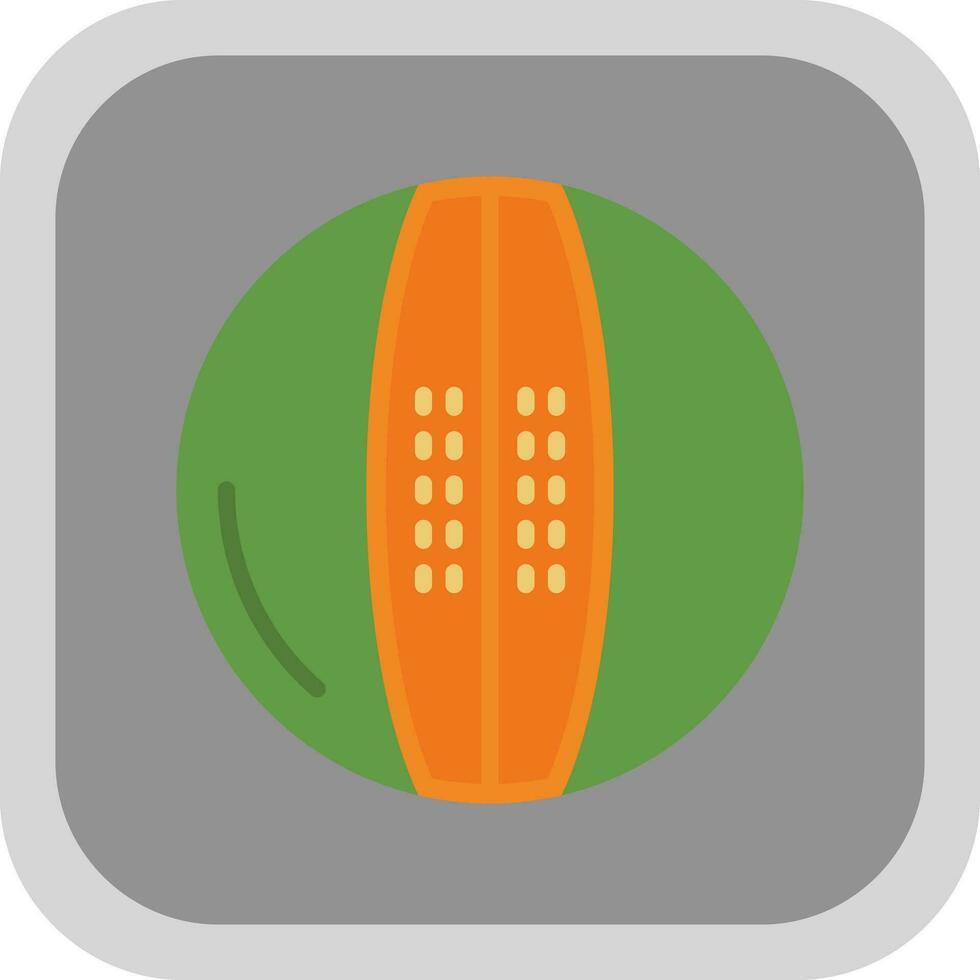 Melon Cantaloupe Vector Icon Design