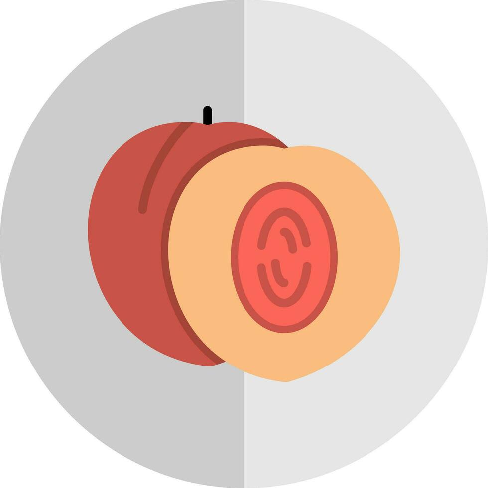 Nectarine Vector Icon Design