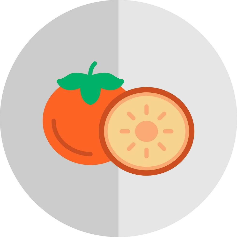 Persimmon Vector Icon Design