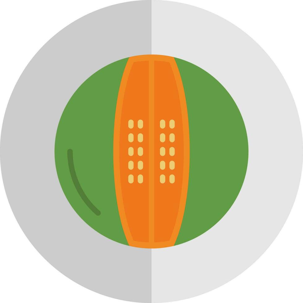 Melon Cantaloupe Vector Icon Design