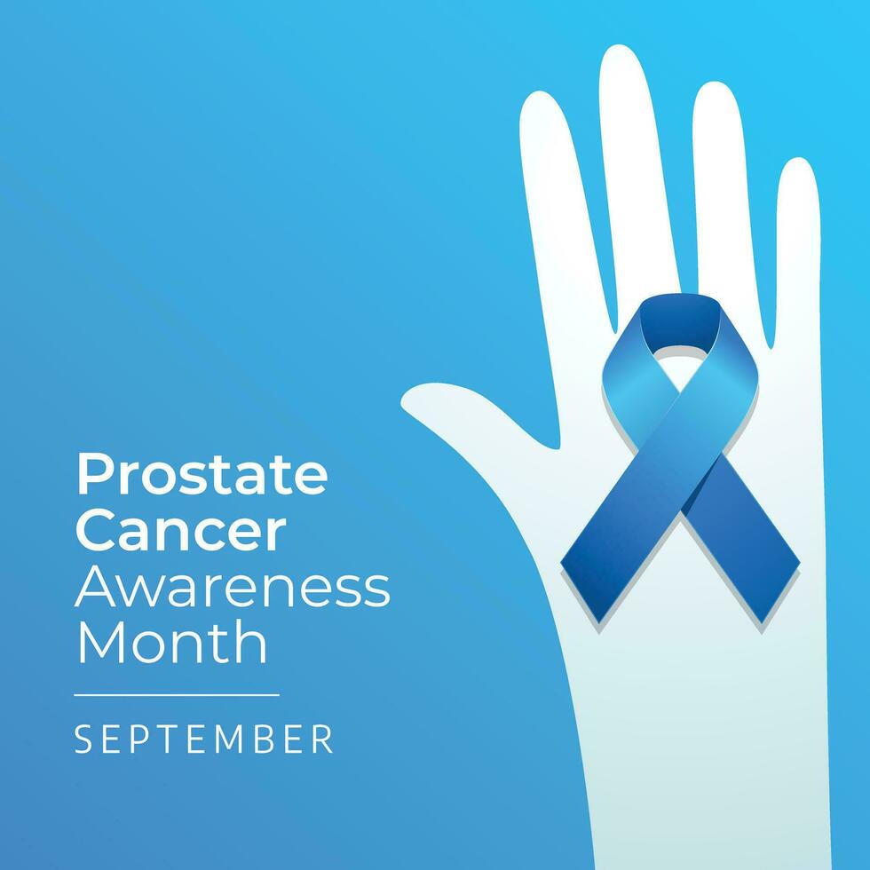 Prostate Cancer Awareness Month design template good for celebration usage. blue ribbon design template. flat ribbon design. vector eps 10.