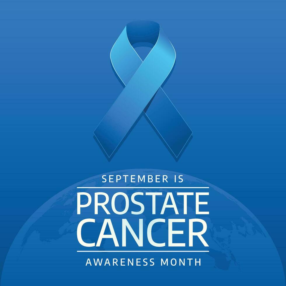 Prostate Cancer Awareness Month design template good for celebration usage. blue ribbon design template. flat ribbon design. vector eps 10.