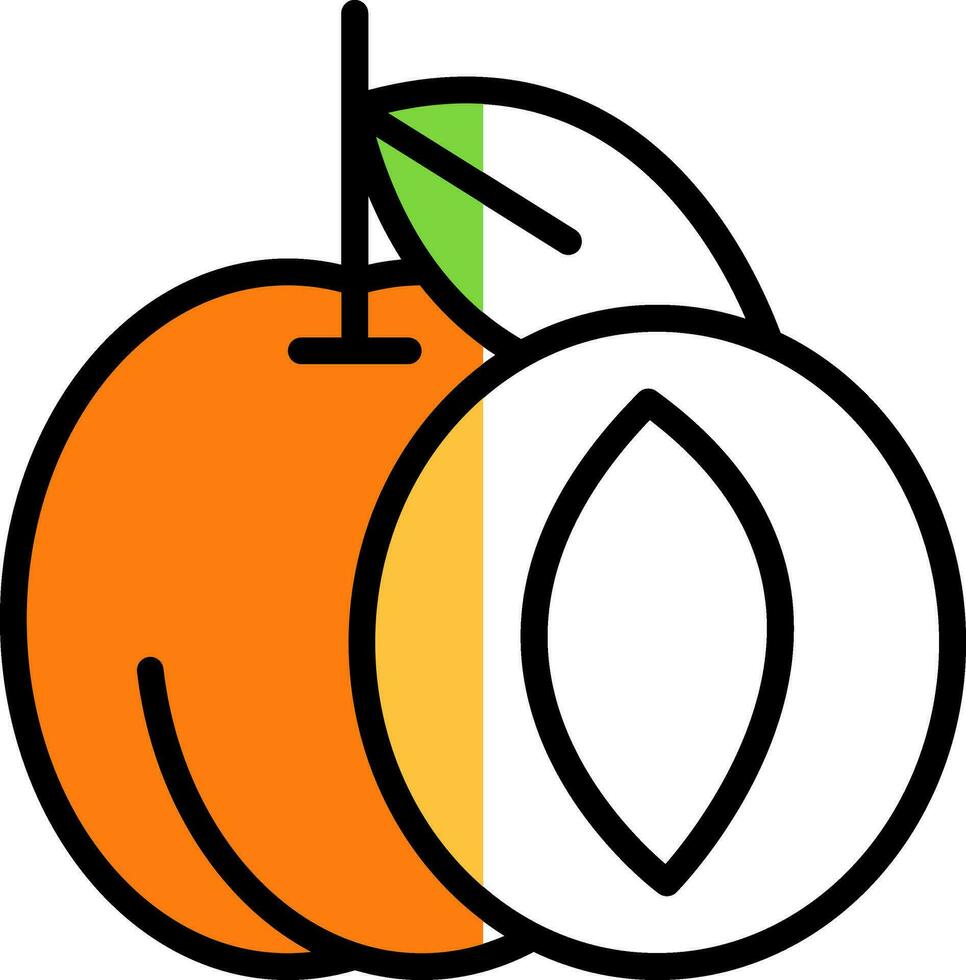 Apricot Vector Icon Design