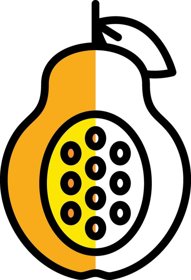 Papaya Vector Icon Design