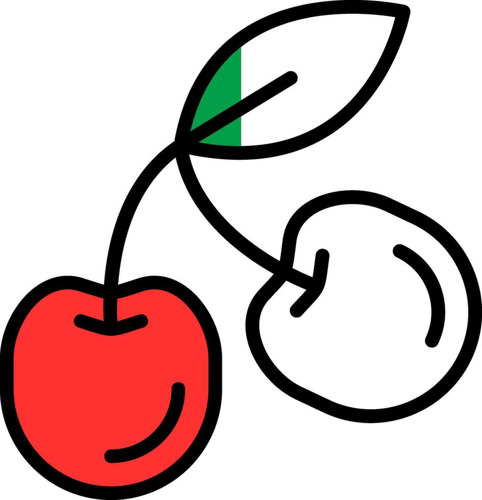 diseño de icono de vector de cereza