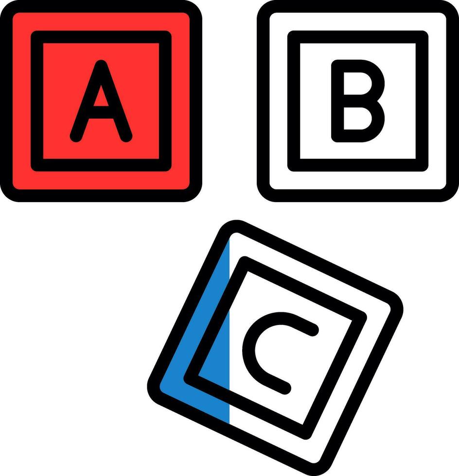 ABC Block  Vector Icon Design
