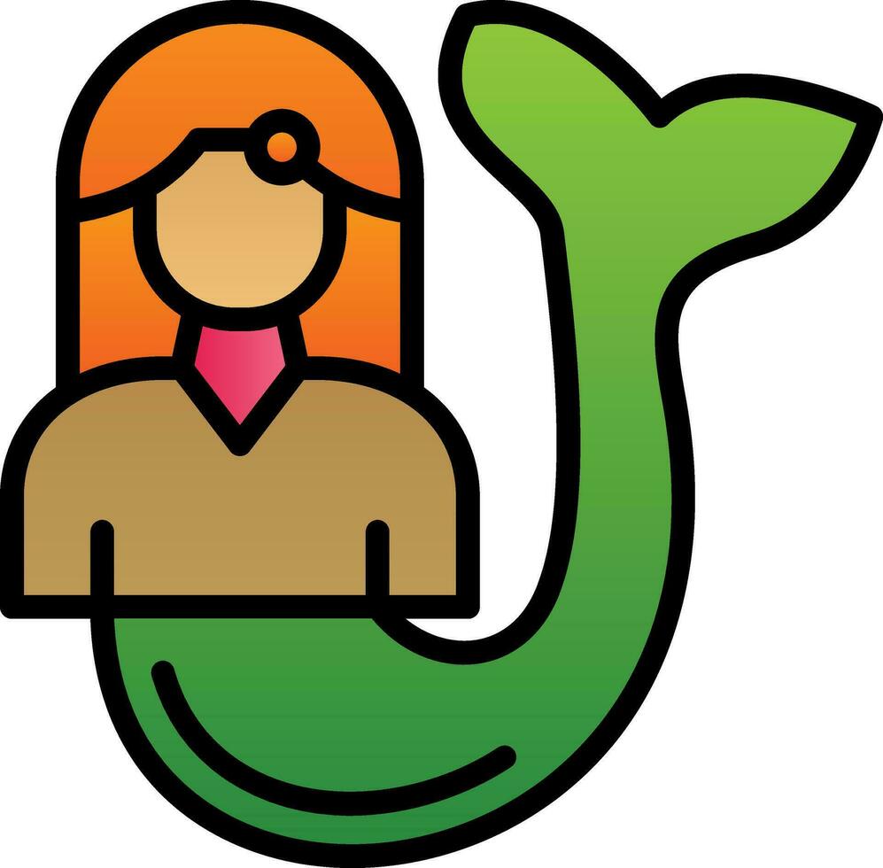 Mermaid Vector Icon Design