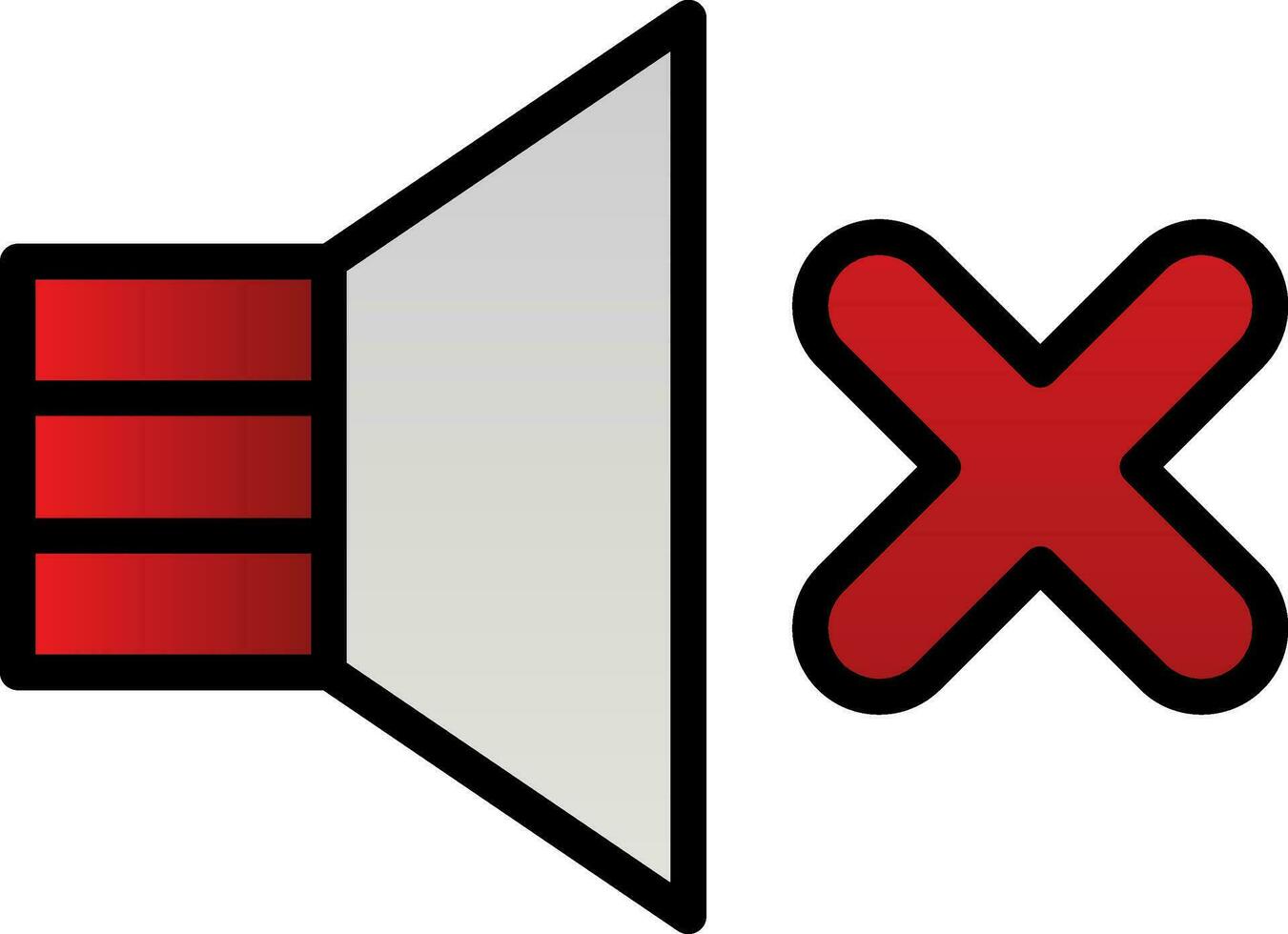 Mute Vector Icon Design