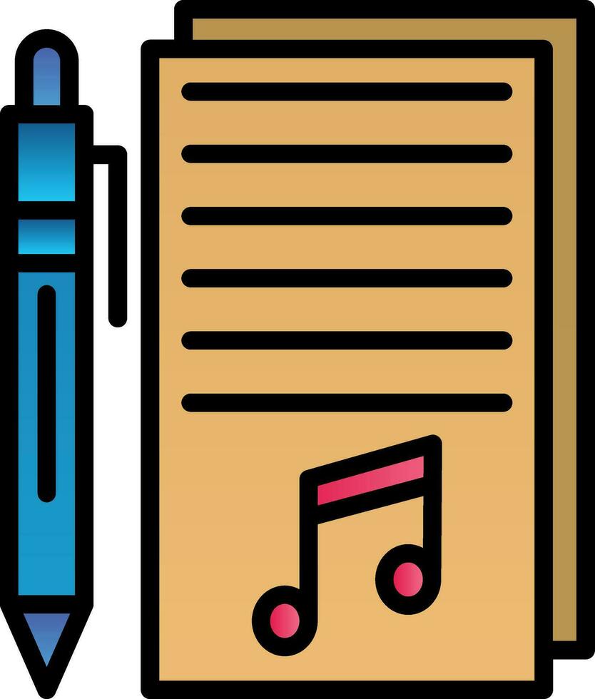 música Nota vector icono diseño