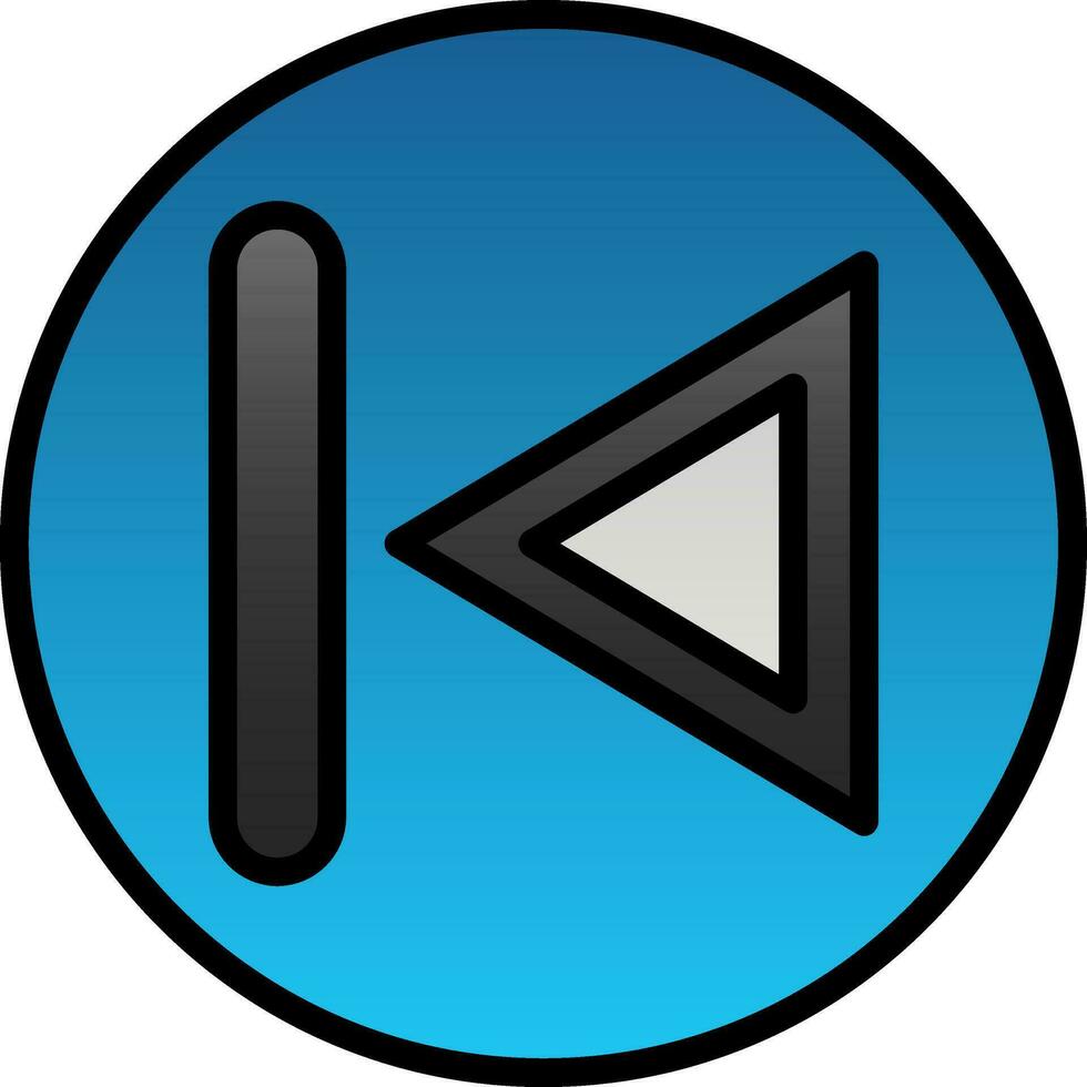 Previous Track Vector Icon Design