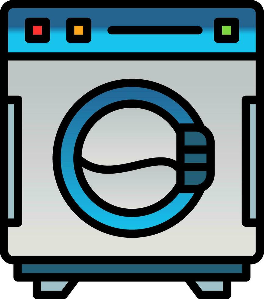 Washing Machine Vector Icon Design