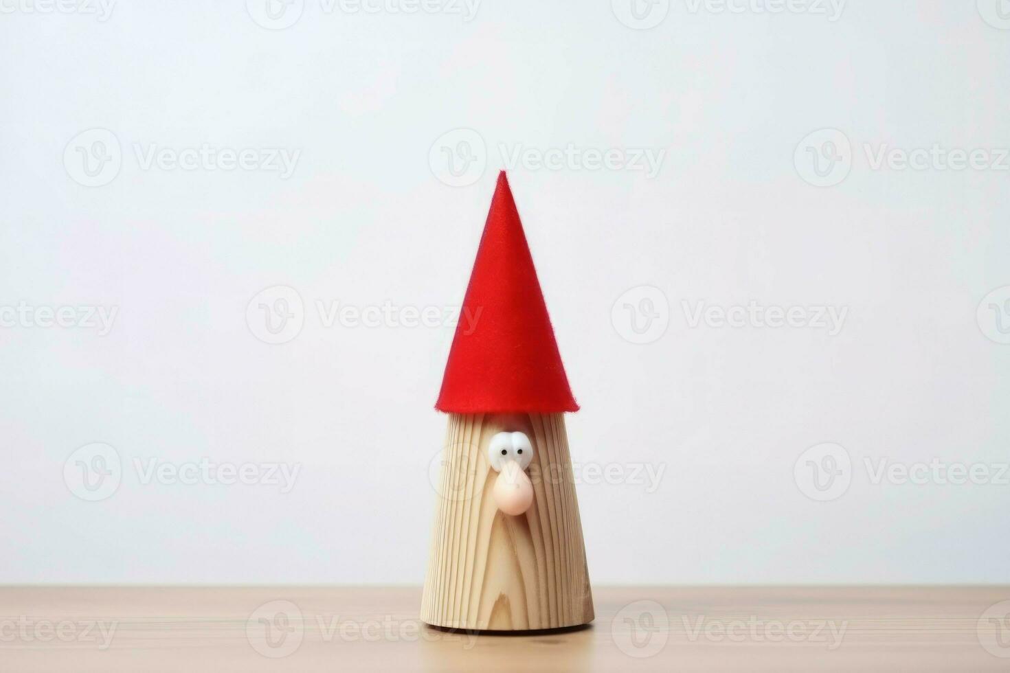 Wooden gnome toy design. Generate Ai photo