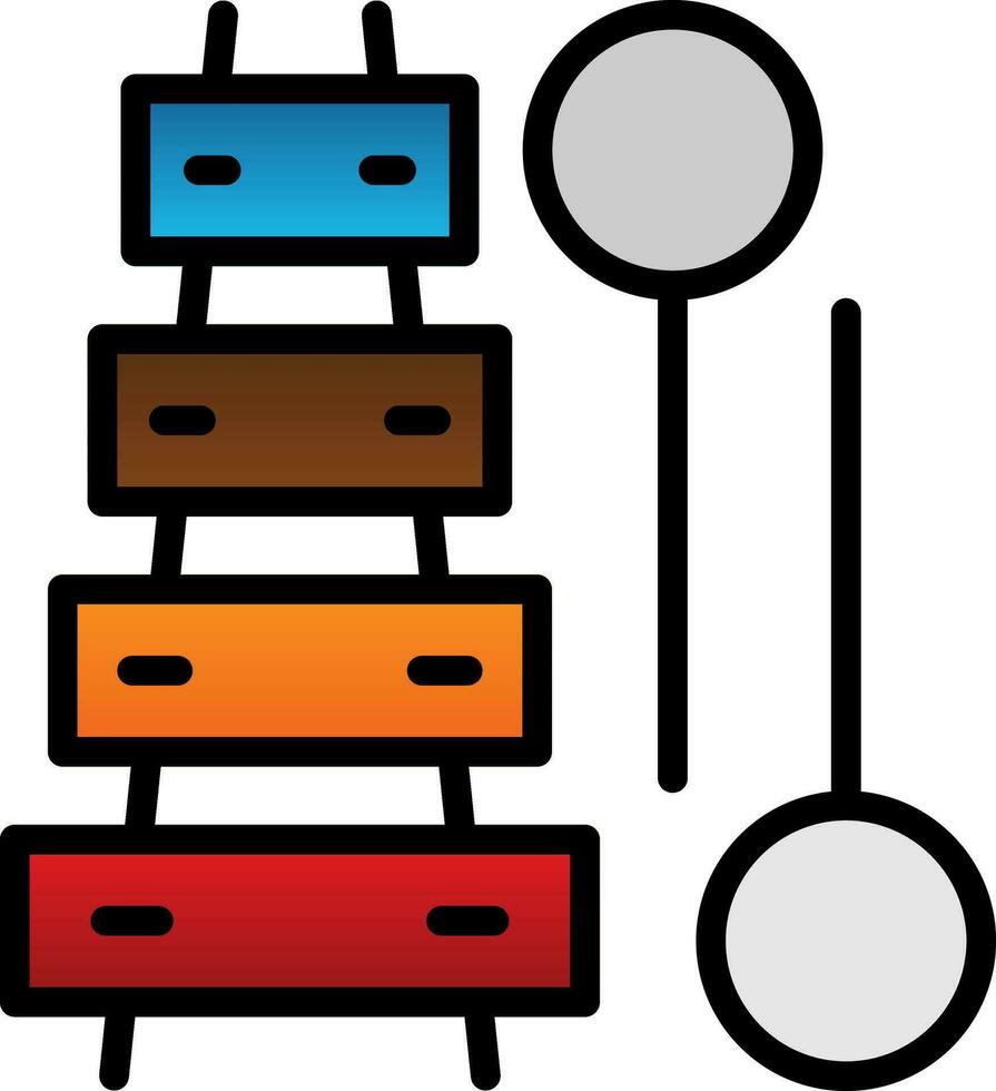 Xylophone Vector Icon Design