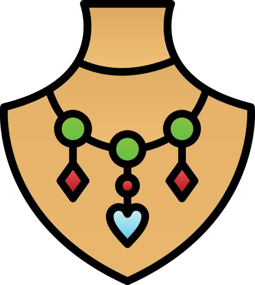 Necklace Vector Icon Design