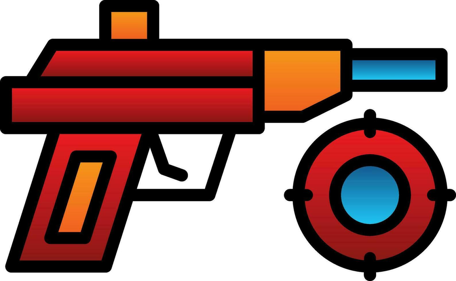 Laser Gun Vector Icon Design