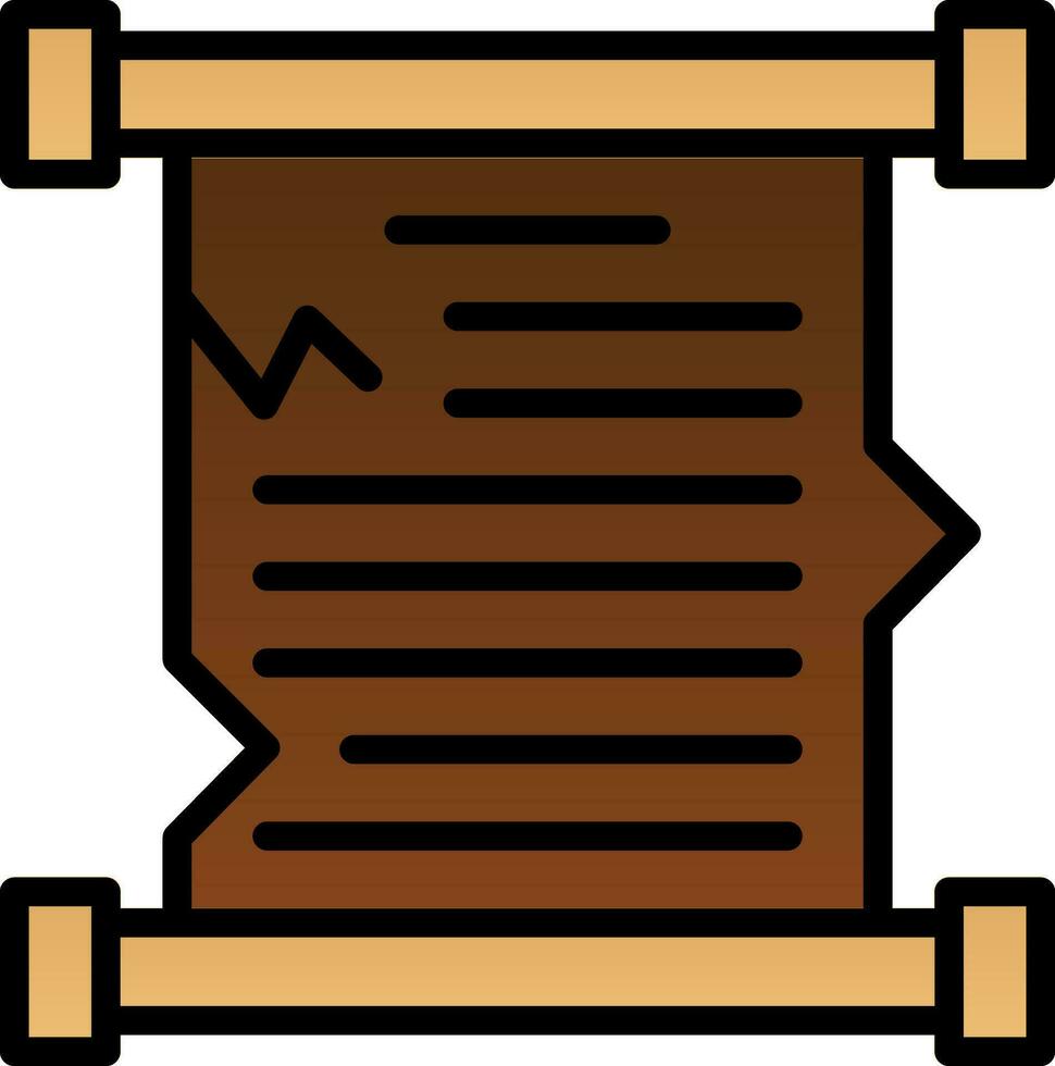 Old Scroll Vector Icon Design