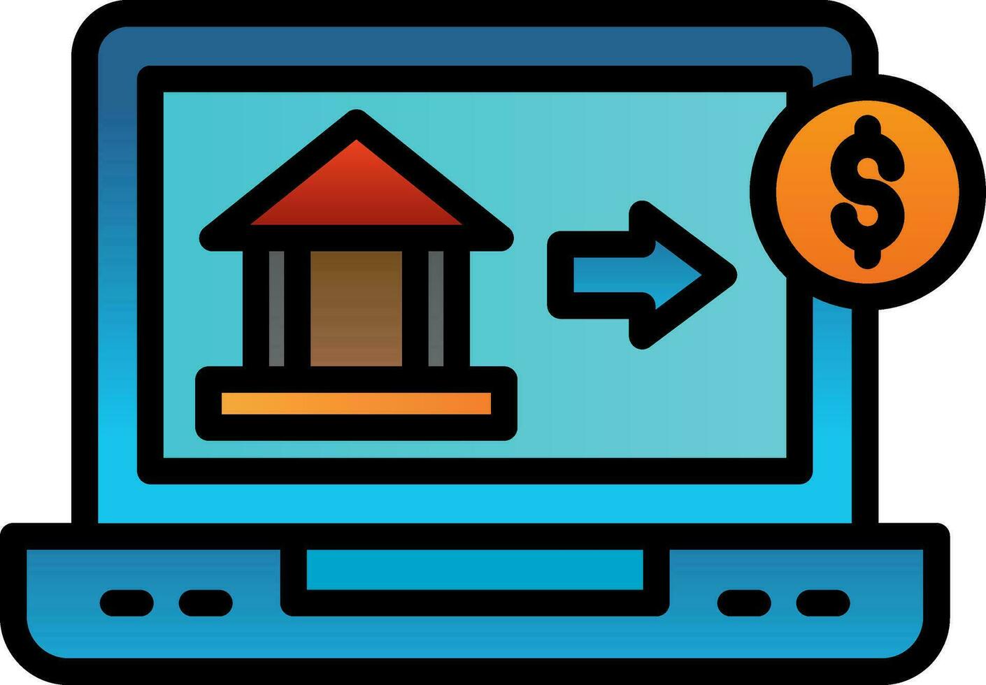 Online Banking Vector Icon Design