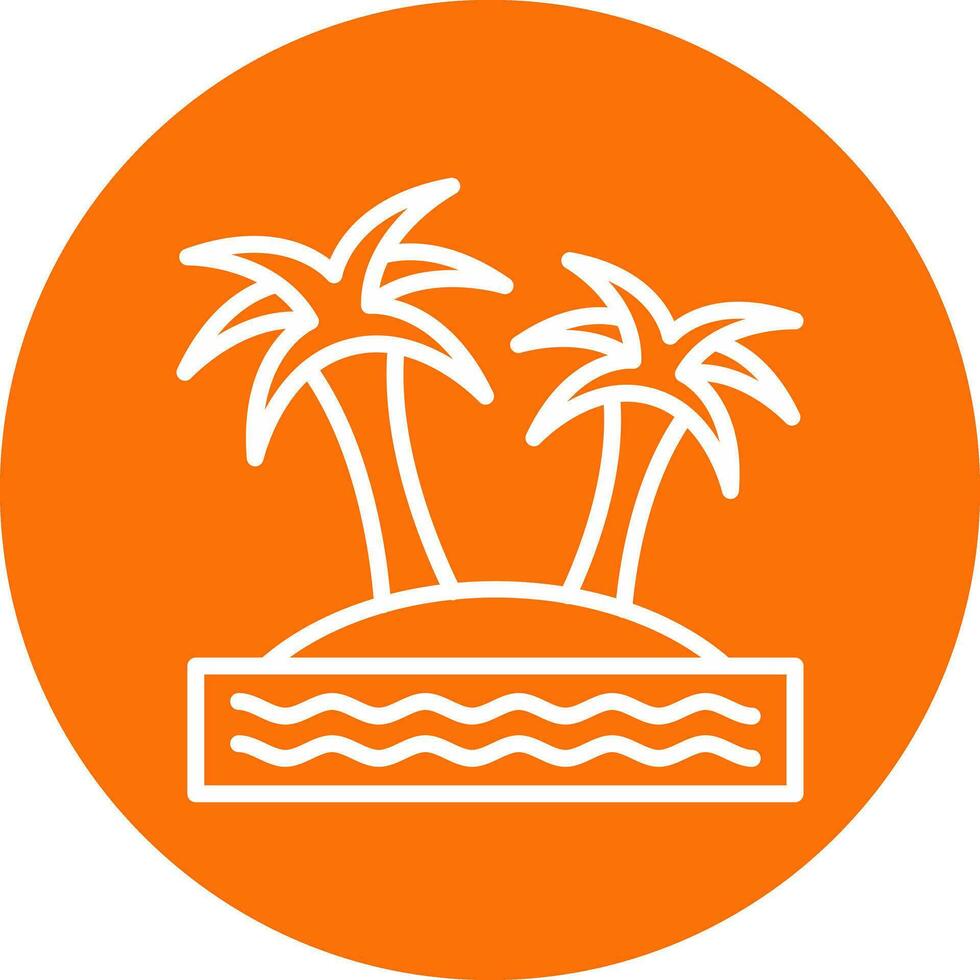 Island Vector Icon Design