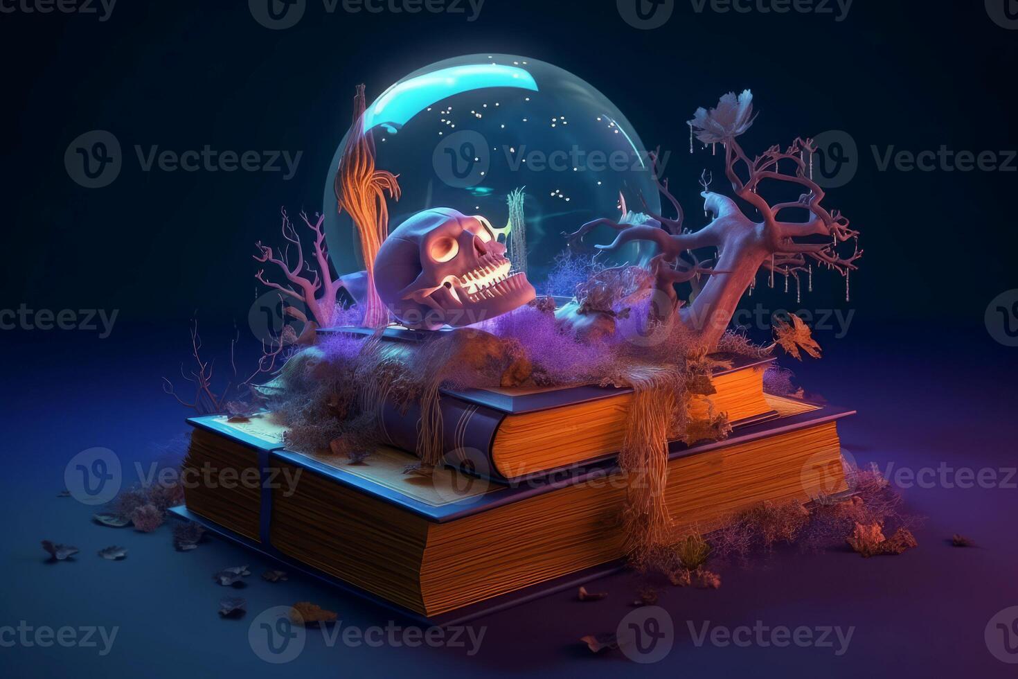 Book 3d fantasy. Generate Ai photo