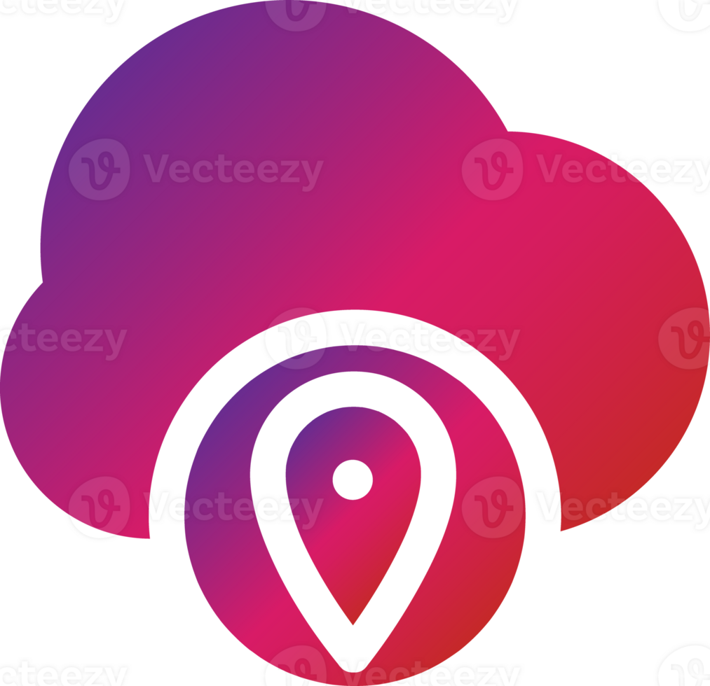 gradient style cloud icon png