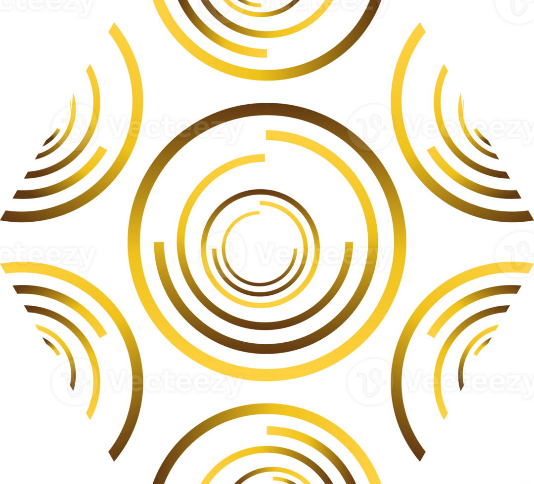 gold hexagonal ornament png