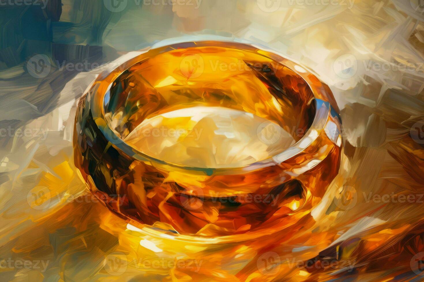 Amber rings. Generate Ai photo