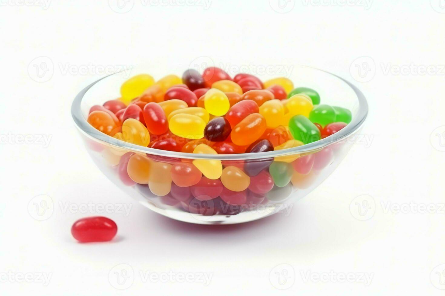 Bowl jelly beans snack. Generate Ai photo