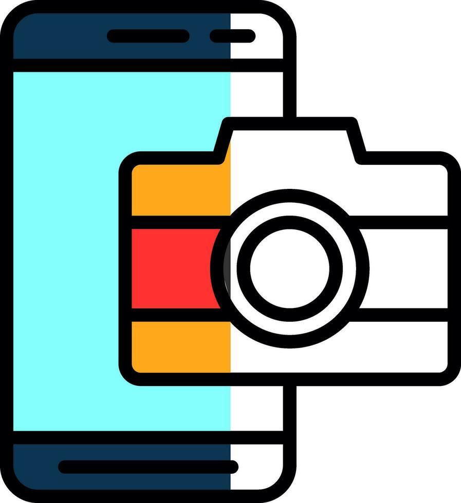 Mobile Camera  Vector Icon Design