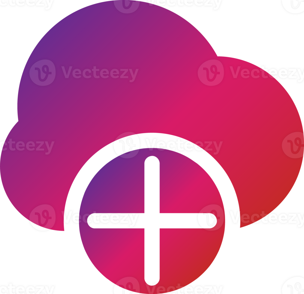 gradient style cloud icon png