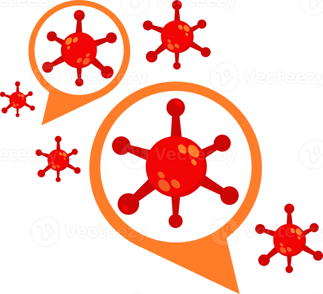 flat style virus icon png