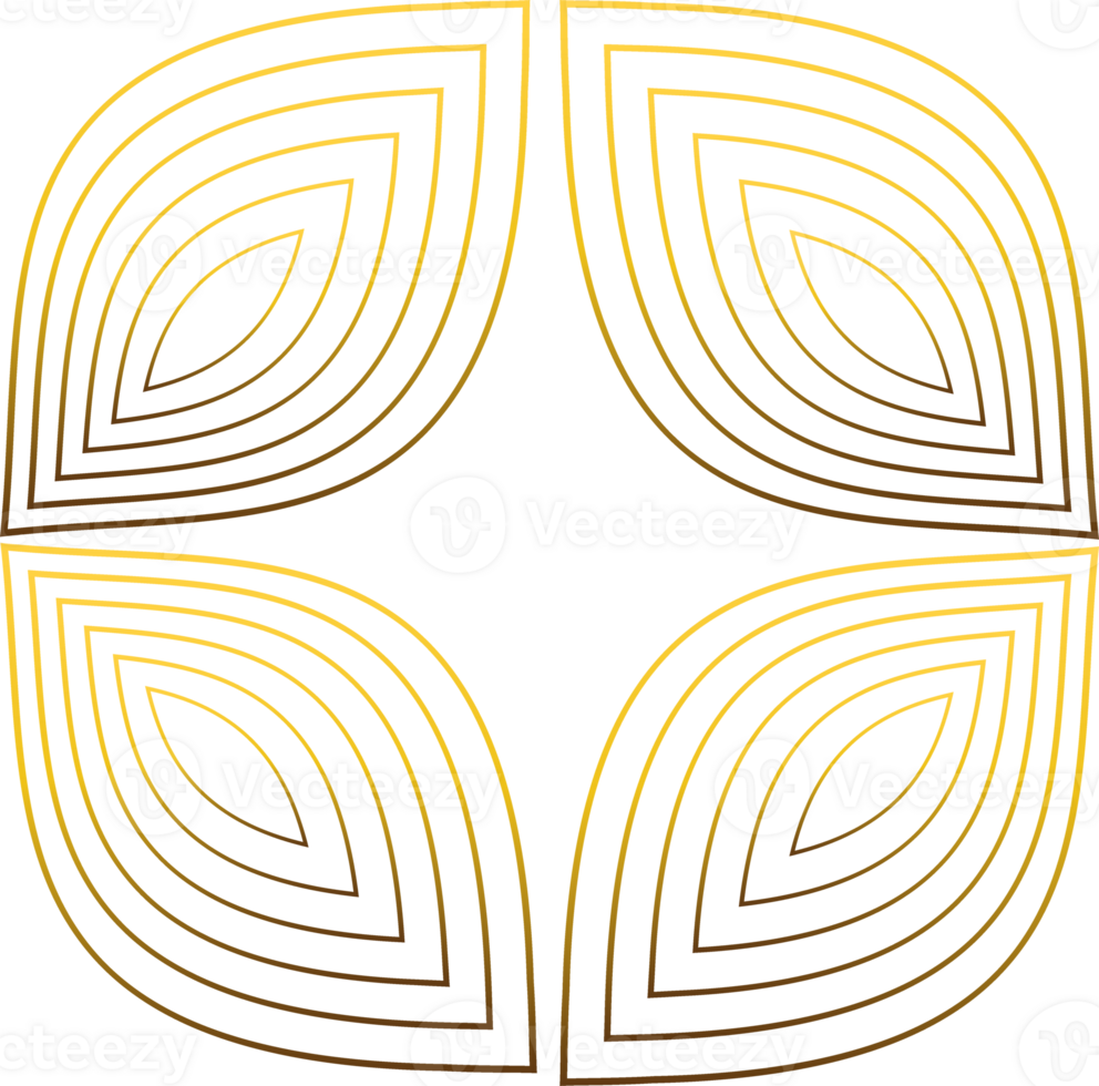 gold floral decoration png