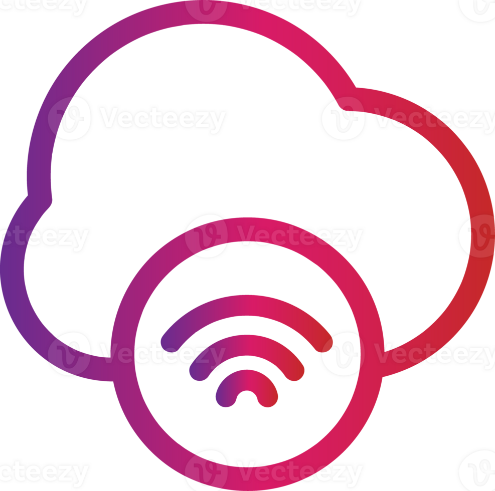 outline gradient cloud icon png