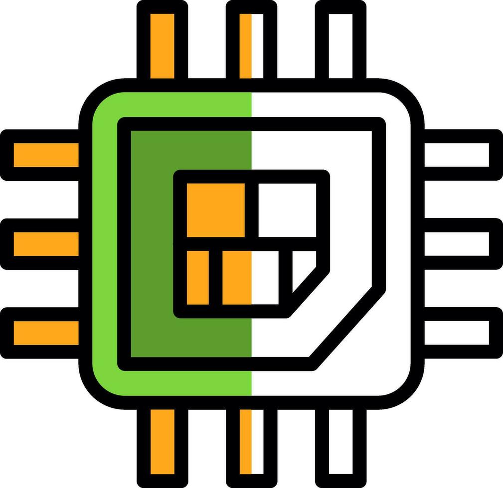 Processor  Vector Icon Design