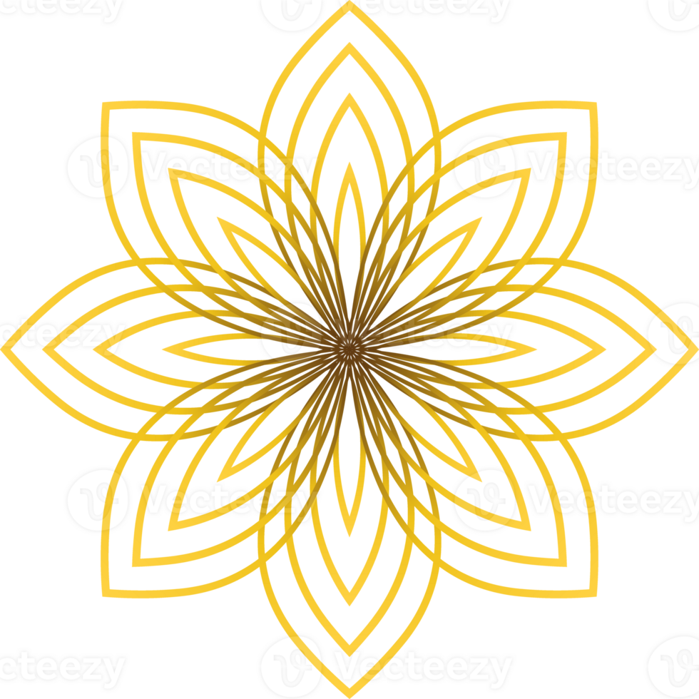 golden floral ornament png