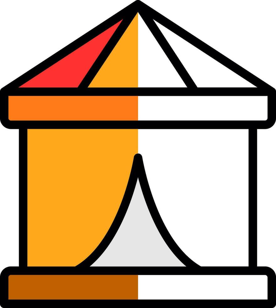 Circus Tent  Vector Icon Design