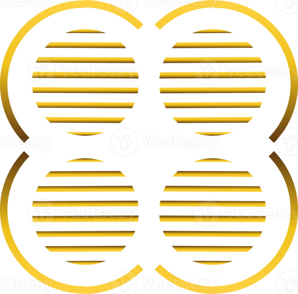 gold geometric decoration png